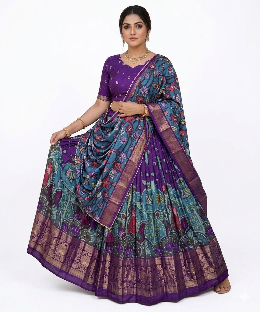 GOPI DRESS purple golden border