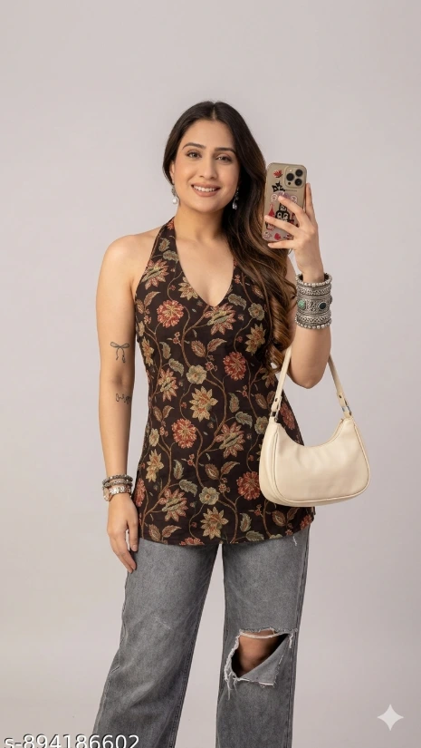 Designer backless sleeveless top 13 (S)