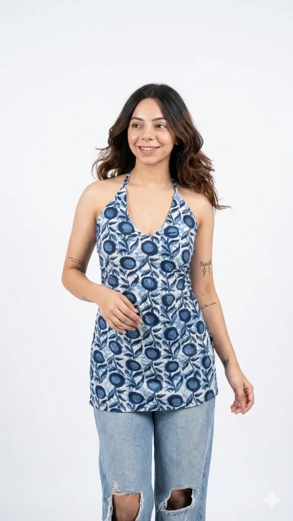 Designer backless sleeveless top 01 (S)