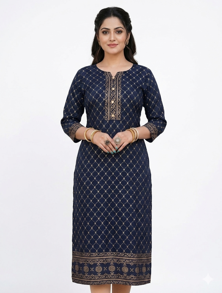 blue cotton kurti (S)