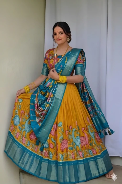 GOPI DRESS YELLOW AND BLUE