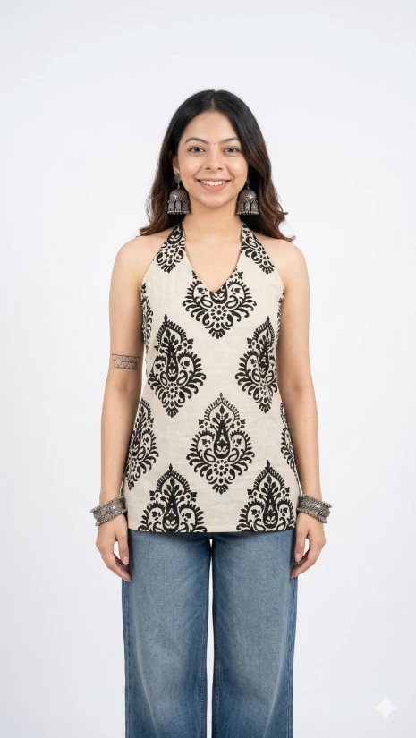Designer backless sleeveless top 03